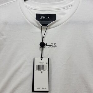 NWT! RLX Ralph Lauren Womens White Cropped T-Shirt‎ Medium Atleisure Activewear